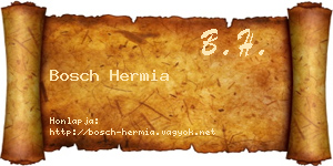 Bosch Hermia névjegykártya